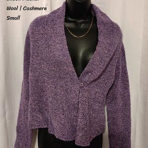 Eileen Fischer wool.cashmere purple sweater